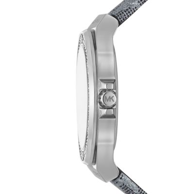 Michael Kors Lennox Three-Hand Silver Metallic PVC Watch - MK7309