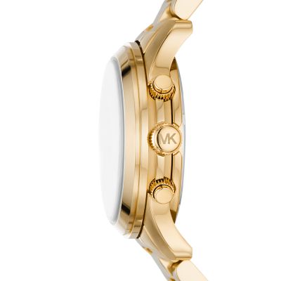 Michael Kors Runway Chronograph Gold-Tone Stainless Steel Watch