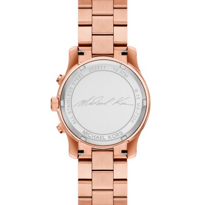 Michael Kors Runway Chronograph Rose Gold-Tone Stainless Steel Watch -  MK7324 - Watch Station