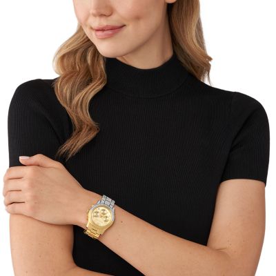 Michael kors runway two deals tone smartwatch