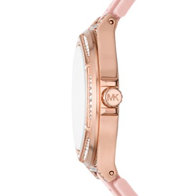 Michael Kors Lennox Three-Hand Blush Silicone Watch - MK7334