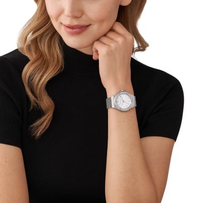 Michael kors shop women's mesh watch