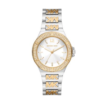 Michael Kors Women's Lennox Three-Hand Two-Tone Stainless Steel Watch - Gold / Silver