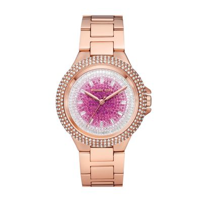 Michael Kors Women's Camille Three-Hand Rose Gold-Tone Stainless Steel Watch - Rose Gold