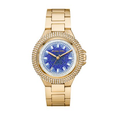 Michael Kors Women's Camille Three-Hand Gold-Tone Stainless Steel Watch - Gold