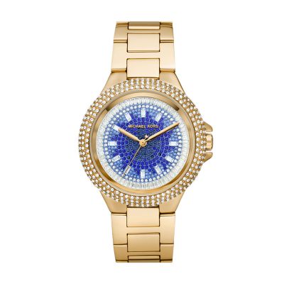 Michael Kors Camille Three-Hand Gold-Tone Stainless Steel Watch