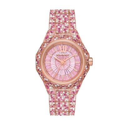 Michael kors pink deals watch