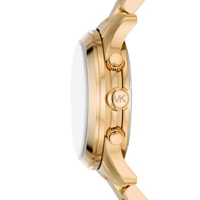 Michael Kors Runway Chronograph Gold-Tone Stainless Steel Watch