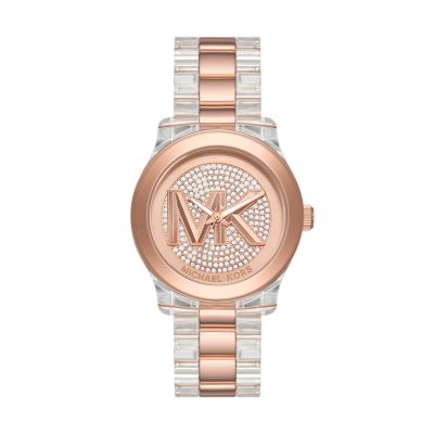 Michael Kors Ladies Watch Mini Slim Runway Rose Gold MK3205