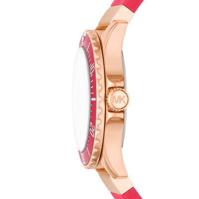 Michael kors best sale pink silicone watch