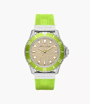 Michael Kors Everest Three-Hand Lime Green Silicone Watch
