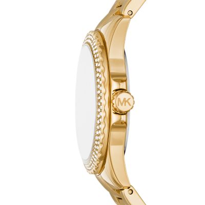 Michael Kors Everest Three-Hand Gold-Tone Stainless Steel Watch 