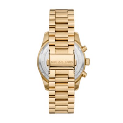 Michael Kors Lexington Lux Chronograph Gold-Tone Stainless Steel