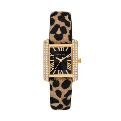 Michael kors watch leopard on sale print