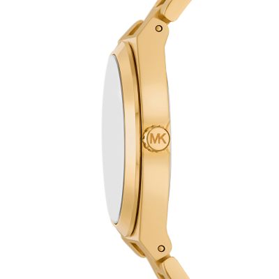 Michael Kors Lennox Three-Hand Gold-Tone Stainless Steel Watch