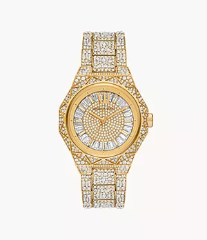 Michael Kors Raquel Three-Hand Gold-Tone Stainless Steel Watch