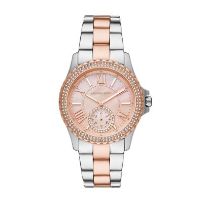 Michael Kors Everest Three-Hand Two-Tone Stainless Steel Watch