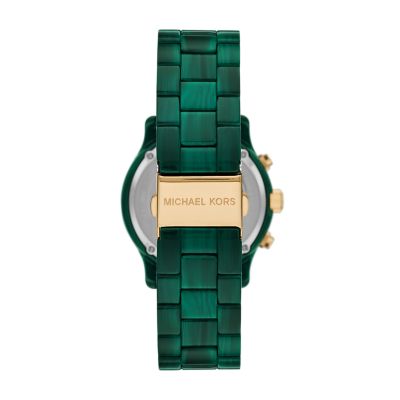 Michael Kors Runway Chronograph Green Acetate Watch - MK7422