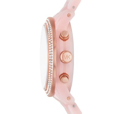 Michael Kors Runway Chronograph Blush Acetate Watch - MK7424