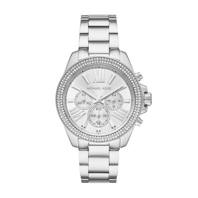 Michael kors chronograph crystal pave dial on sale ladies watch mk6317