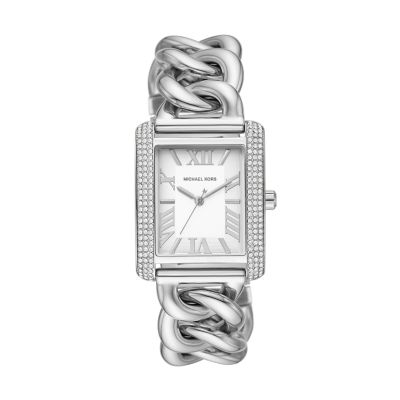Michael Kors Women's Emery Three-Hand Stainless Steel Watch - Silver