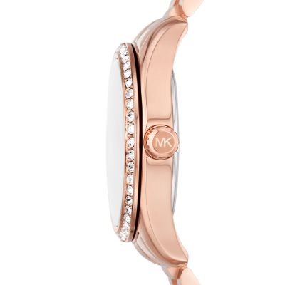 Michael Kors Lexington Three-Hand Rose Gold-Tone Stainless Steel