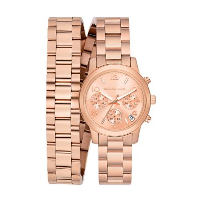 Michael kors runway deals rose gold watch