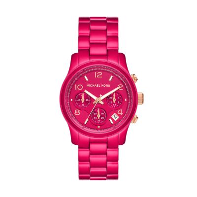 Michael Kors Runway Chronograph Gold-Tone Stainless Steel Watch 