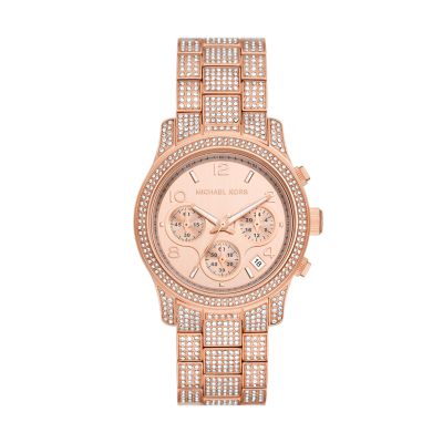 Michael Kors Runway Chronograph Gold-Tone Stainless Steel