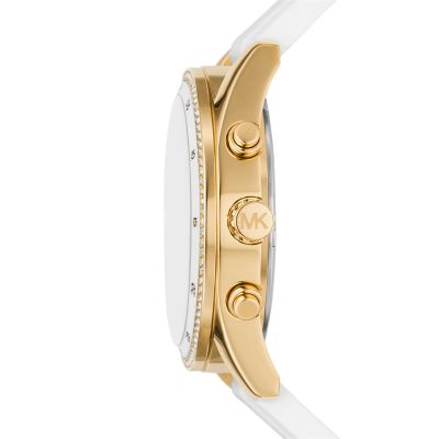 Michael Kors Hadyn Chronograph White Silicone Watch - MK7484