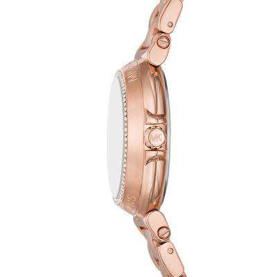 Michael Kors Maren Three-Hand Rose Gold-Tone Stainless Steel Watch 