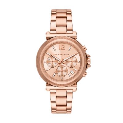 Michael Kors Maren Chronograph Rose Gold Tone Stainless Steel Watch MK7494 Watch Station