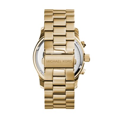 michael kors oversized runway watch gold