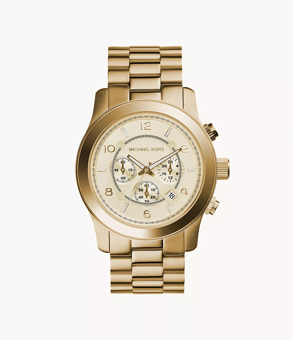 Michael Kors Runway Chronograph Gold-Tone Stainless Steel Watch - MK9074 -  Watch Station