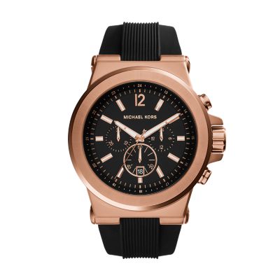 michael kors black chronograph watch