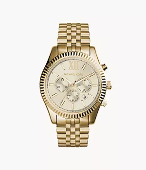 Michael Kors Men's Gold-Tone Lexington Watch