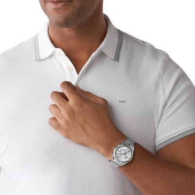 Michael kors silver watch on sale mens