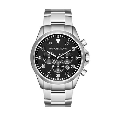 michael kors stainless steel men's watch