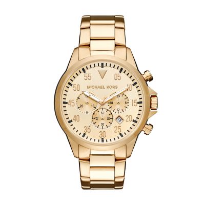 Michael Kors Men's Gage Chronograph Gold-Tone Steel Watch