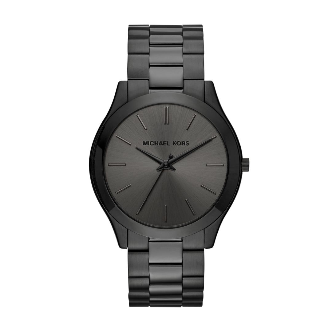 Michael Kors Men's Slim Runway Ip Three-Hand Watch - Black
