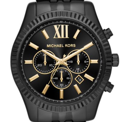 Michael Kors Men's Lexington Black IP Watch