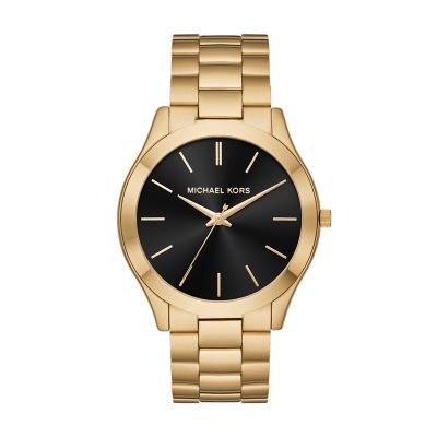 michael kors watch black gold