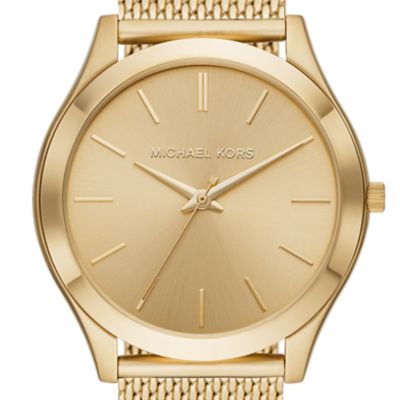 Michael Kors Men's Slim Runway Gold-Tone Watch