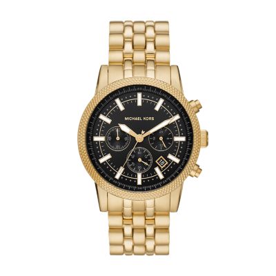 Michael kors men's hot sale gold tone watch