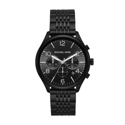 all black michael kors watch men's