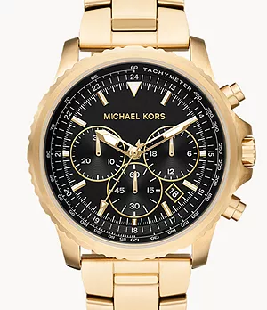 Montre chronographe en acier inoxydable pour hommes ton or Cortlandt Michael Kors