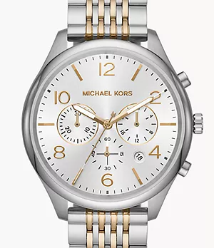 Michael Kors Men's Merrick Chronograph Two-Tone Stainless Steel Watch