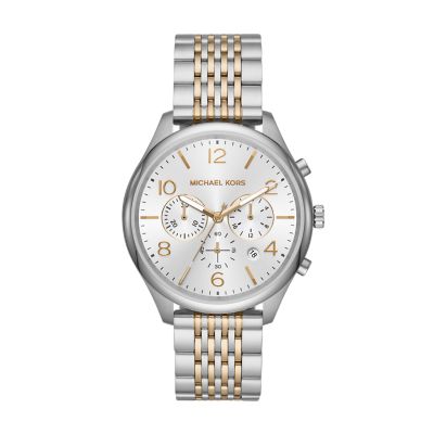 michael kors watch men's two tone