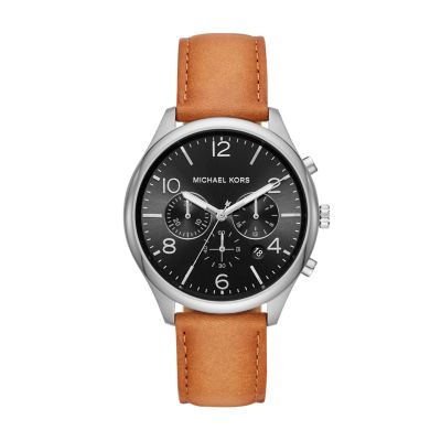 mk watch leather