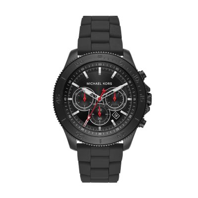 michael kors black chronograph watch